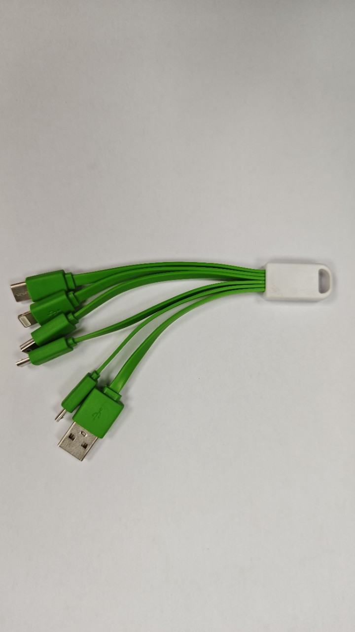 6-in-1 keychain data cable mini Android type-c multi-functional six-in-one charging cable gift