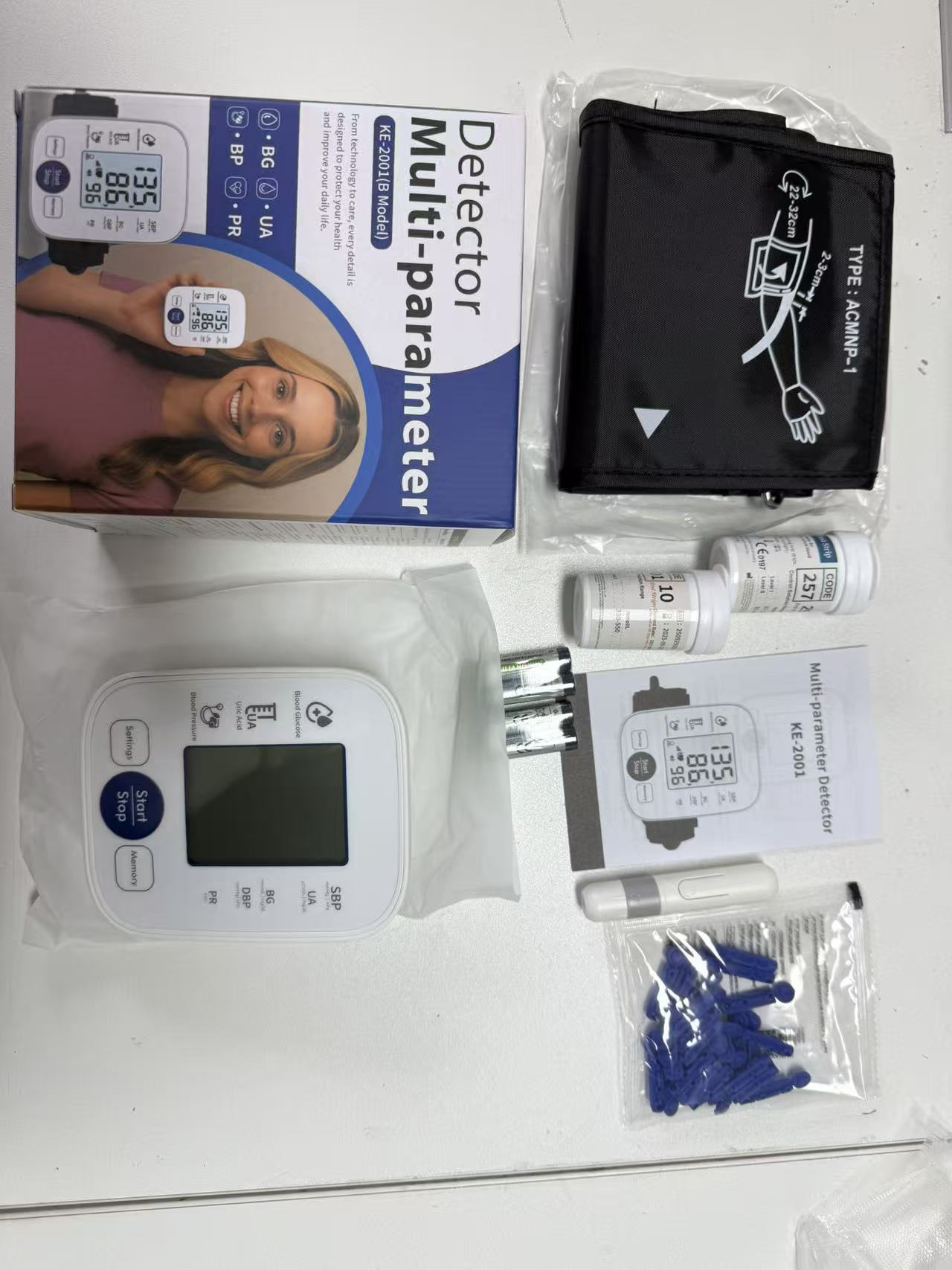 Glucose Meter Blood Glucose Meter Full English Export Home Test Strips Blood Glucose Test Kit Complete Set