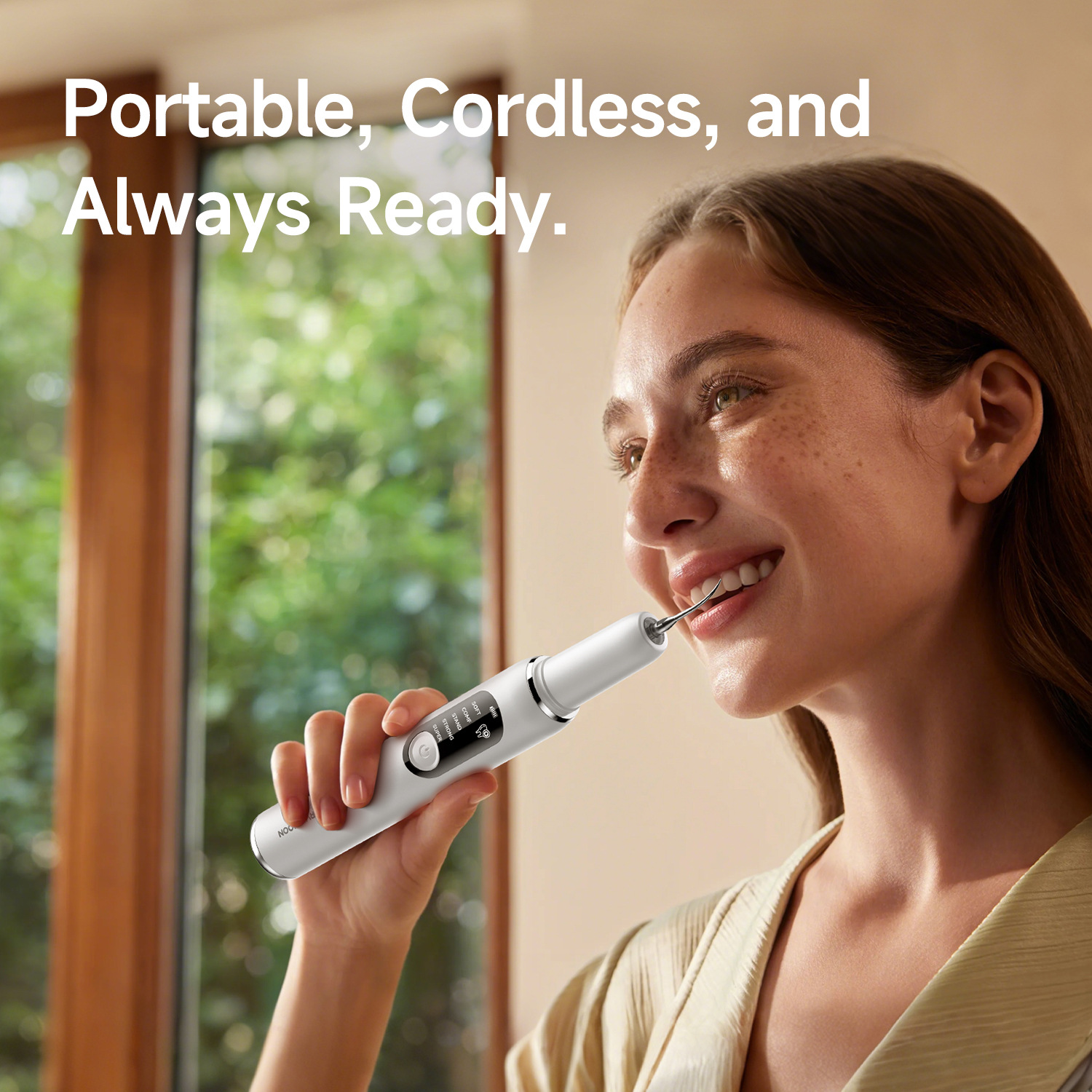 Cross-border ultrasonic teeth cleaner for removing plaque an