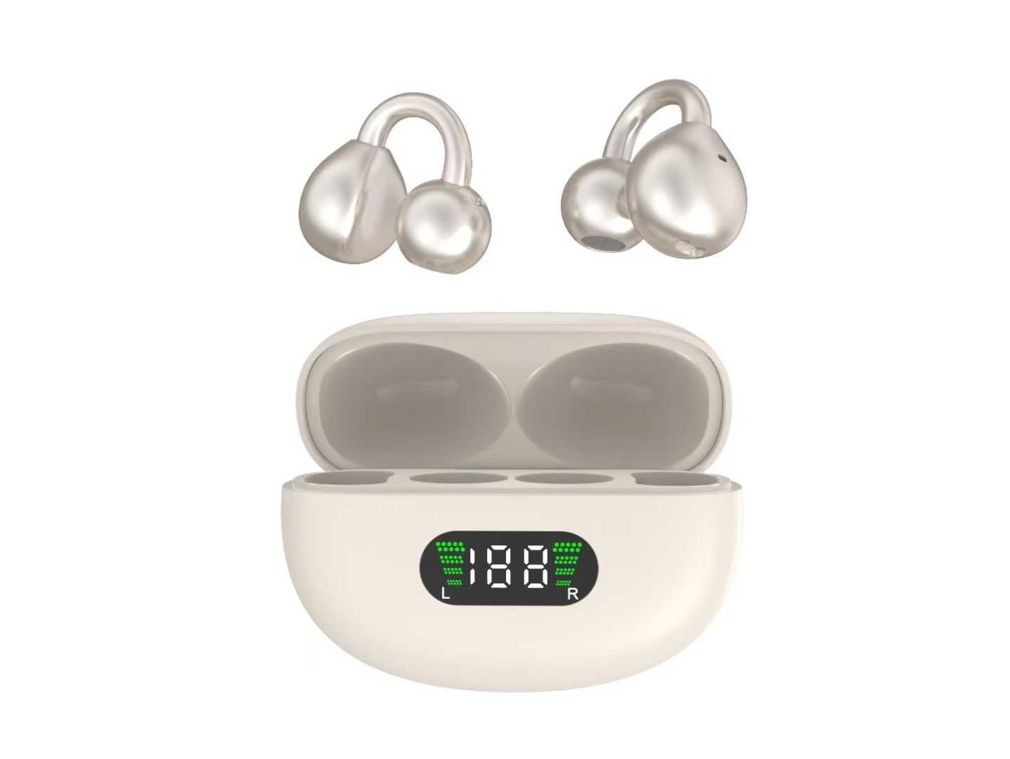 Open Wireless Clip-on Ear Non-in-ear Air Conduction Battery Level Display G62 Sports Bluetooth Headphones Design