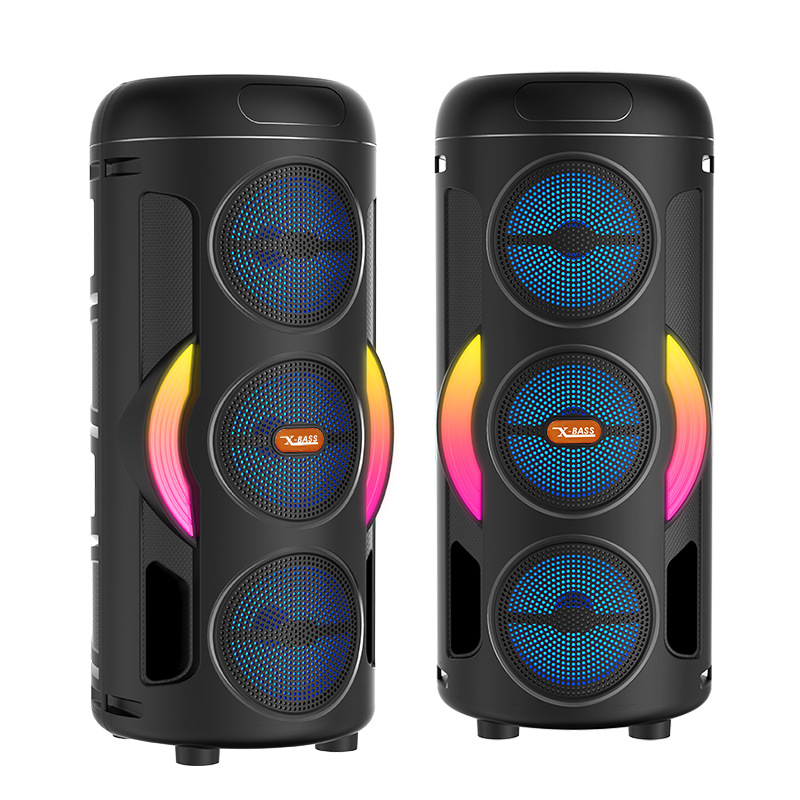 New 3332 portable outdoor 3*3 inch Bluetooth speaker long battery life karaoke large sound