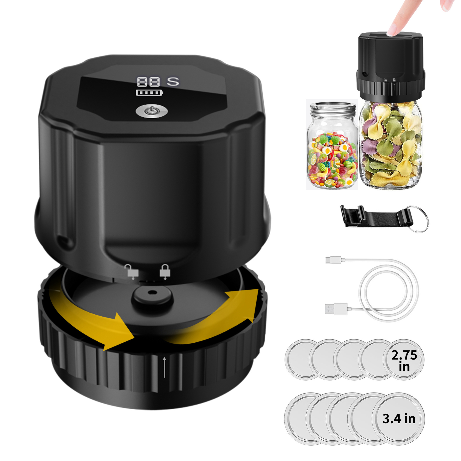 Mason Jar Vacuum Sealer Home Food Preservation Small Household Certified Complete