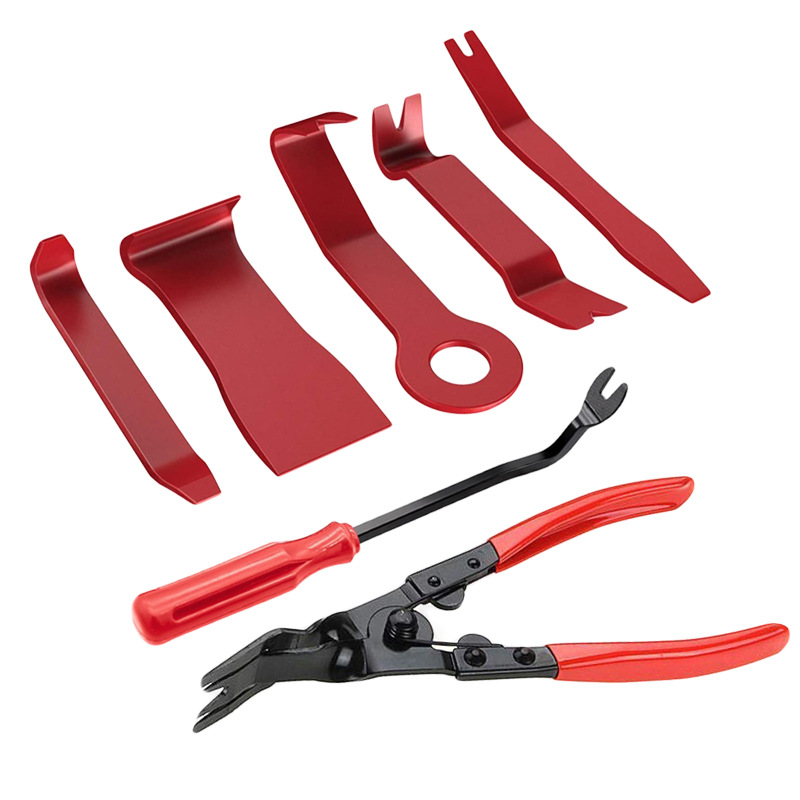 Car Disassembly Tool 8-Piece Set Interior Trim Panel Audio Navigation 6-Inch Screwdriver Lamp Pliers Pry Bar Tool