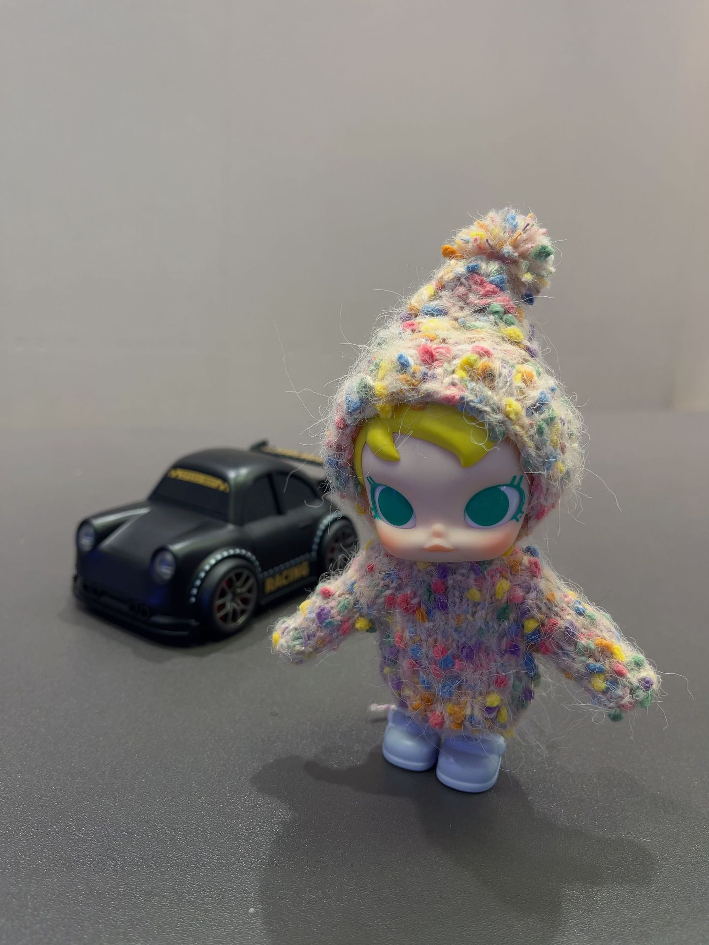 babymolly Active Winter Guide Doll Clothes Handmade Crochet Skirt Hairpin Set Clothes Handmade Doll Clothes bjd