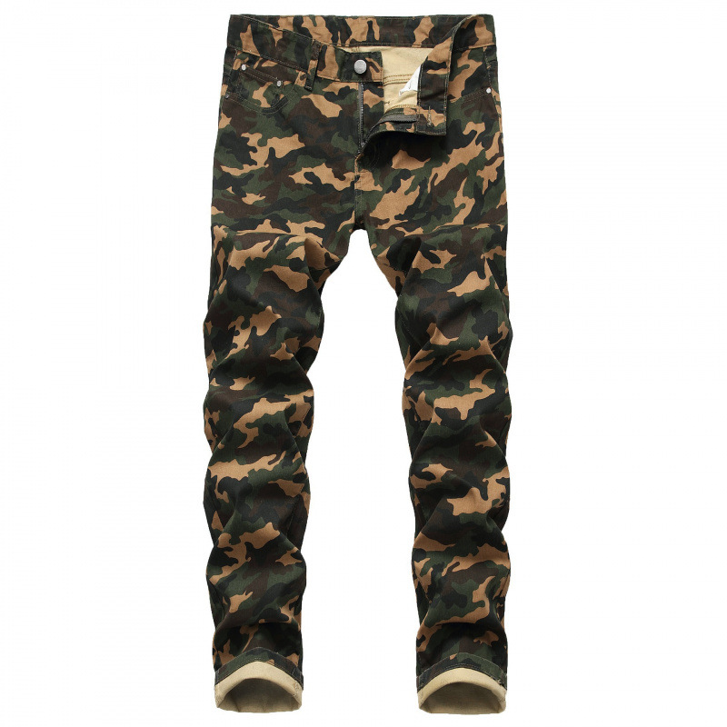 New Men's Color Block Slim Fit Casual Pants Sweatpants Young Men Straight Leg Pants