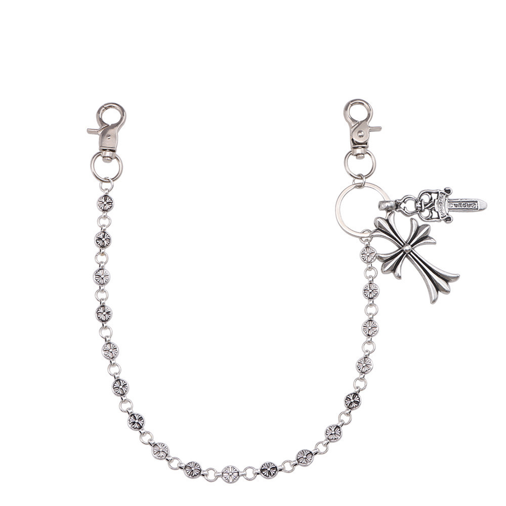 Hip Hop Punk Metal Ring Pants Chain Stage Performance Waist Chain Accessories Pendant Jeans Chain Waist Chain