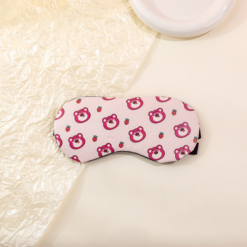 Cute style bear cold and hot compress sleep eye mask, relieve fatigue outdoor light-blocking cartoon cute bear children men and women