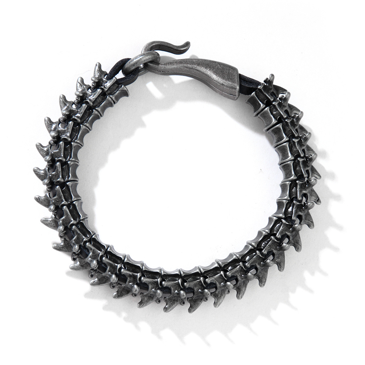 New Punk Alloy Dragon Bone Men's Woven Bracelet Adjustable Size Bracelet
