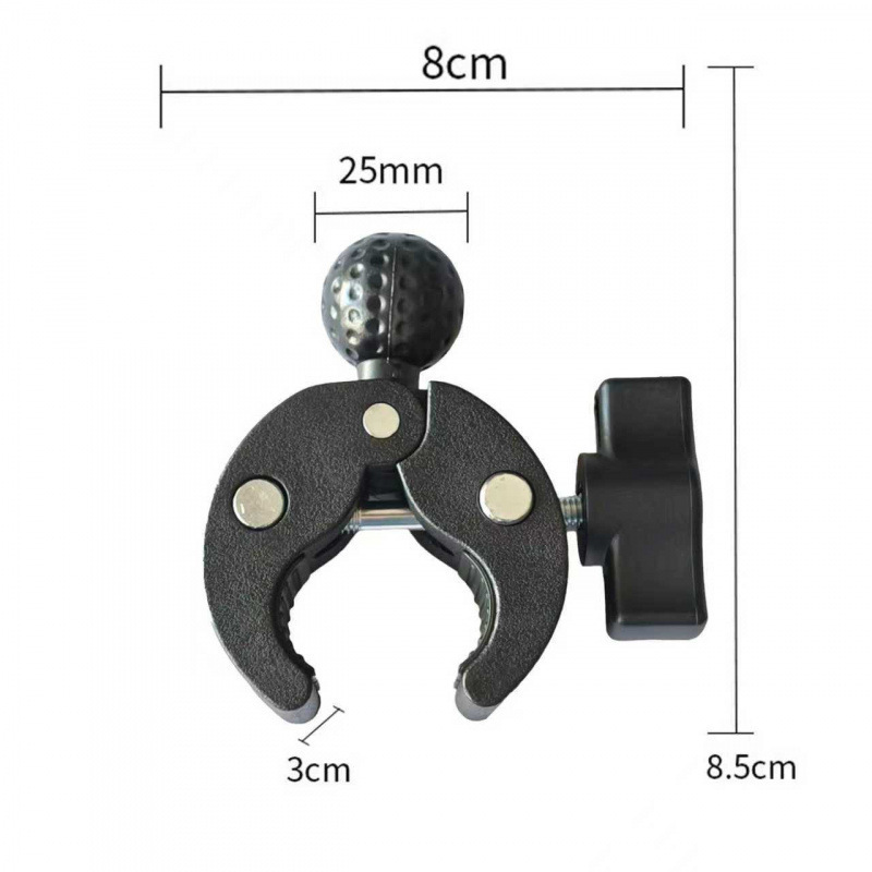 Insta360 X5 360 Action Camera Dual Head Heavy Duty Clamp Motorcycle Mount Selfie Stick Crab Clamp