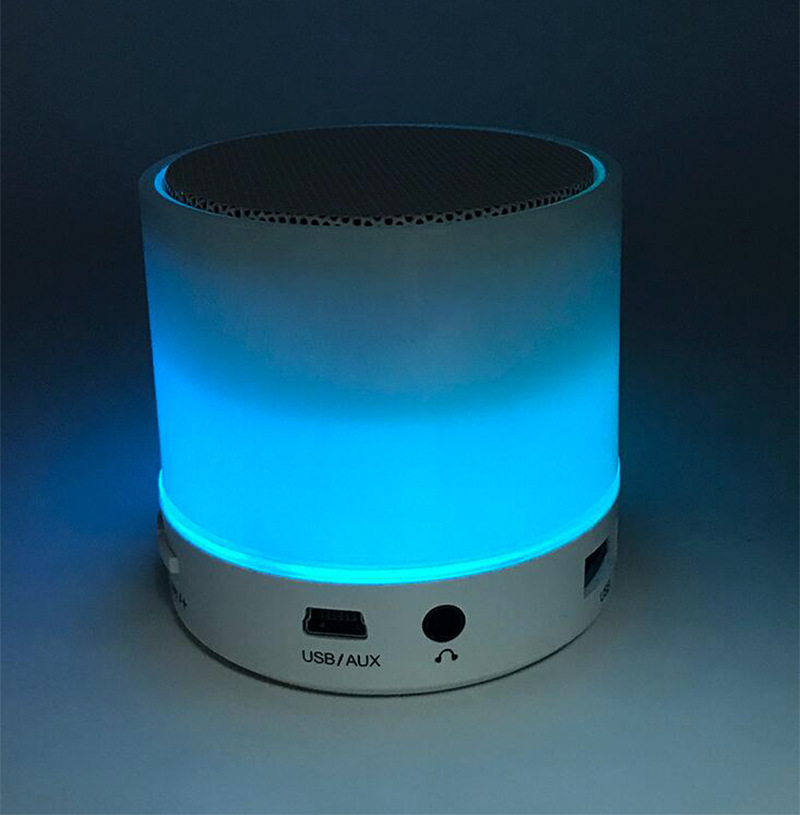 A9 Crackle Wireless Bluetooth Speaker Colorful Light Card Mini Bluetooth Speaker Small Steel Cannon Subwoofer Gift Speaker