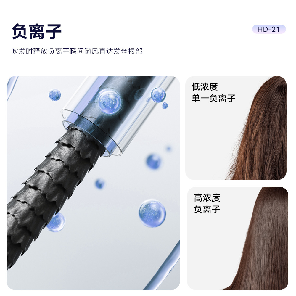 New Product: 200 Million Negative Ions, Foldable Hair Dryer with 110,000 RPM High-Speed NTC Visual Temperature Control—Mini Portable Hair Dryer