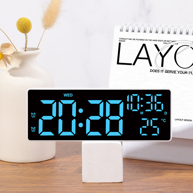 Touch minimalist LED mirror luminous electronic clock student dedicated led digital clock electronic alarm clock
