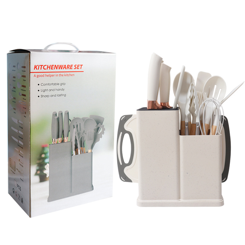 Silicone Spatula and Soup Spoon 19-Piece Set Non-Stick Silicone Spatula Multifunctional Silicone Kitchenware Knife Set