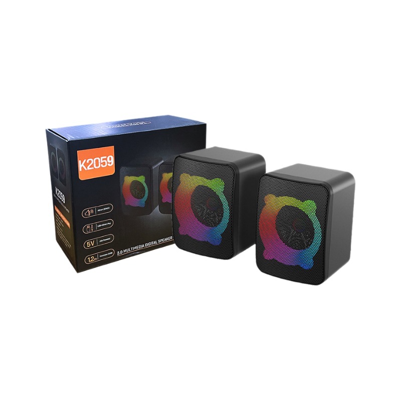 New desktop computer speaker wired USB glowing mini small speaker game multimedia desktop subwoofer