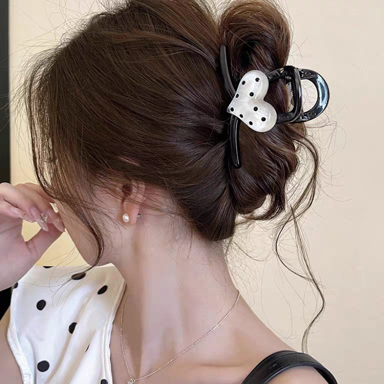 Unique beautiful claw clip for women large size for thick hair delicate back of head bun shark clip hair accessory