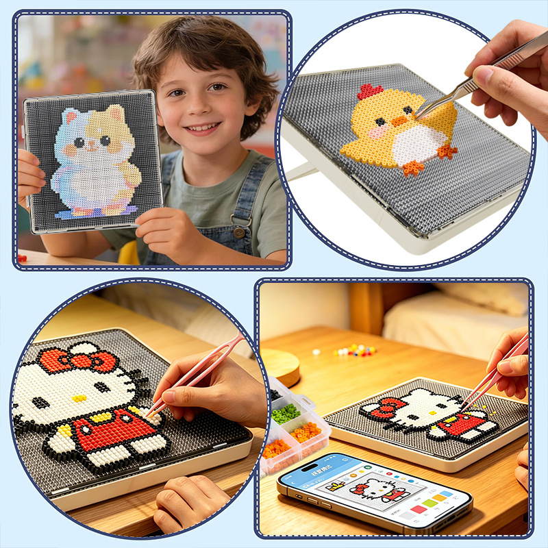 New 64-pin Smart Bead Board, Electronic Transparent Board, High-Temperature Resistant, Compatible with the AiBead App, Bluetooth LED Bead Board