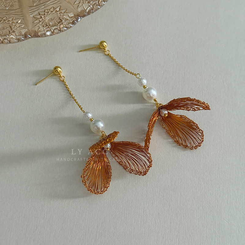 Simple Sweet Handmade Flower Stud Earrings Elegant Exquisite Earrings Absolutely Beautiful Earrings