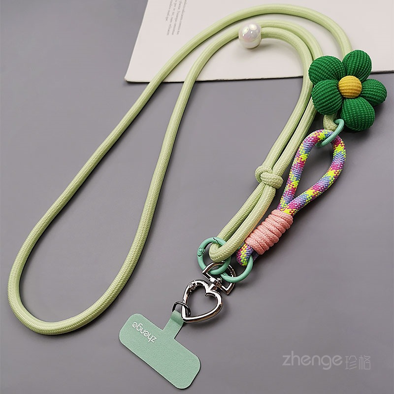 Phone strap crossbody adjustable neck long women's wrist short braided rope multifunctional outdoor travel climbing rope