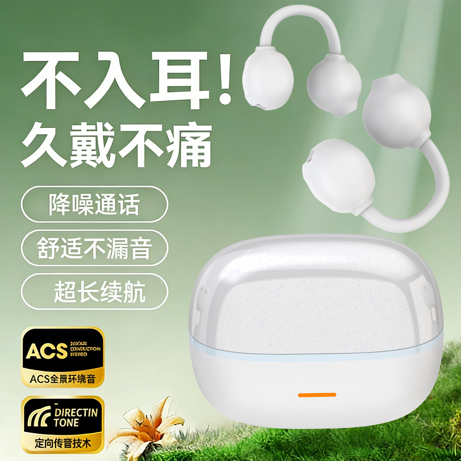 2026 New M91 Ear Clip Bluetooth Headset Open-ear Sports Comfortable for Long Wear Long Battery Life Huaqiangbei