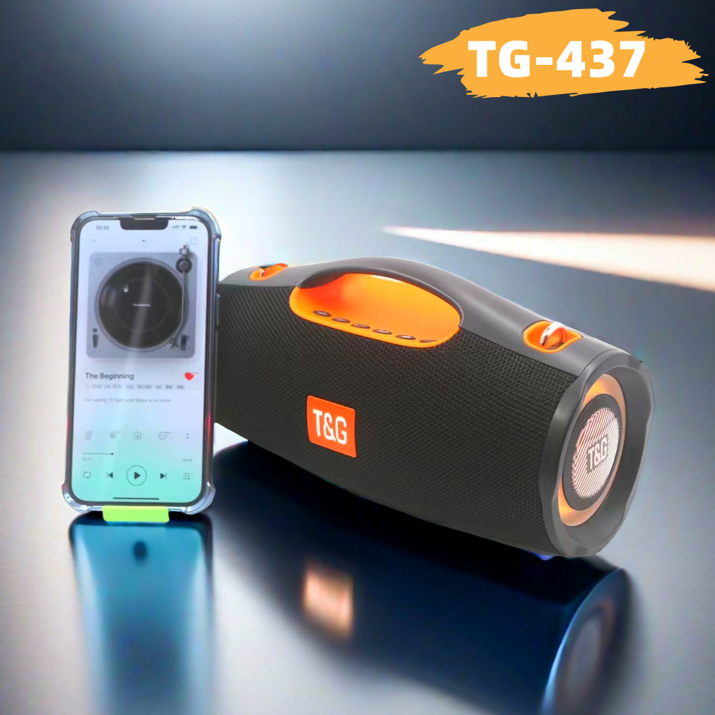 Strap Handheld Portable TG437 Bluetooth Speaker Colorful LED Light 20W Dual Speaker TWS Subwoofer Speaker