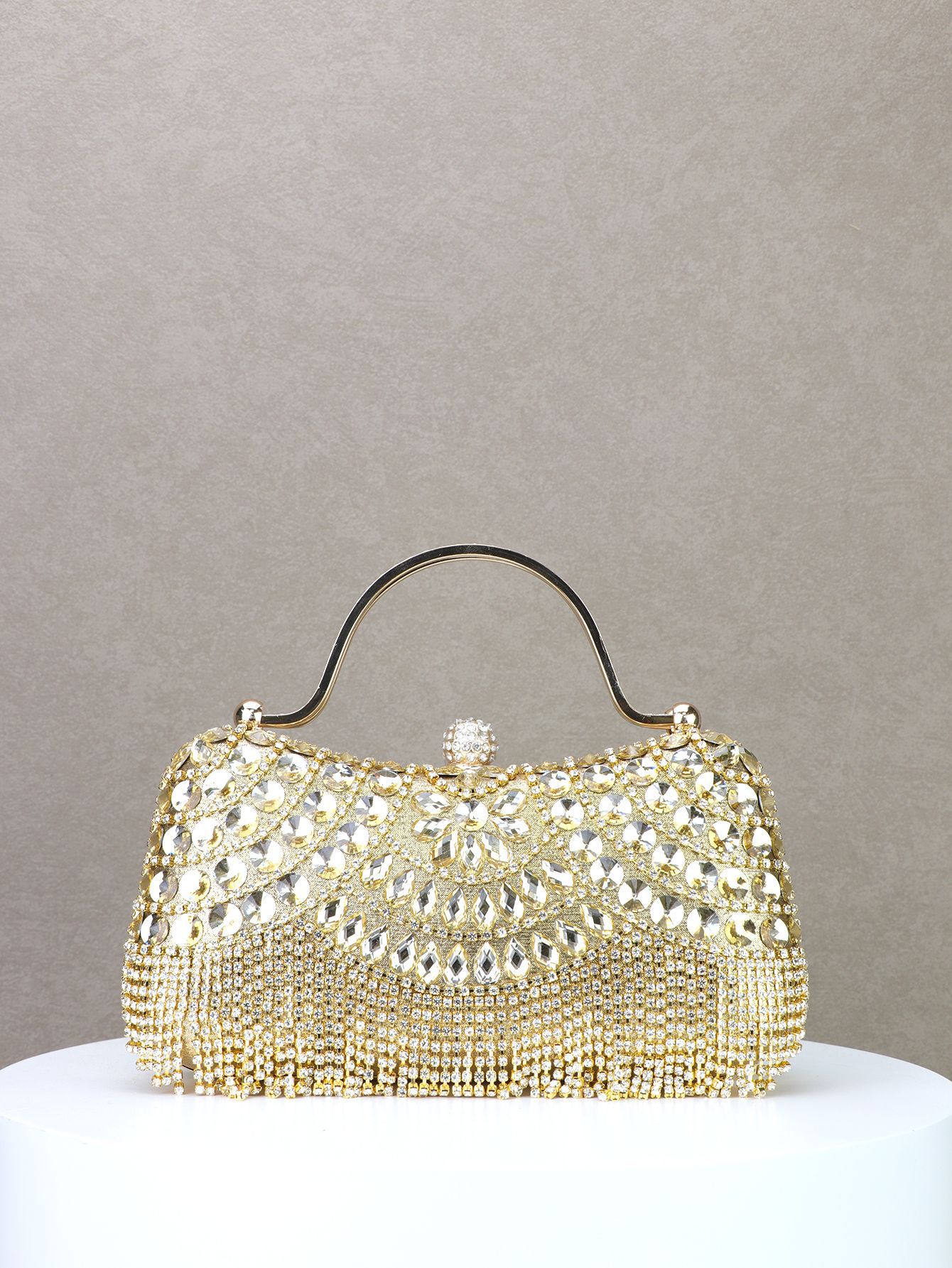 2026 New Rhinestone Evening Bag Tassel Handbag Banquet Bag Celebrity Evening Shoulder Bag