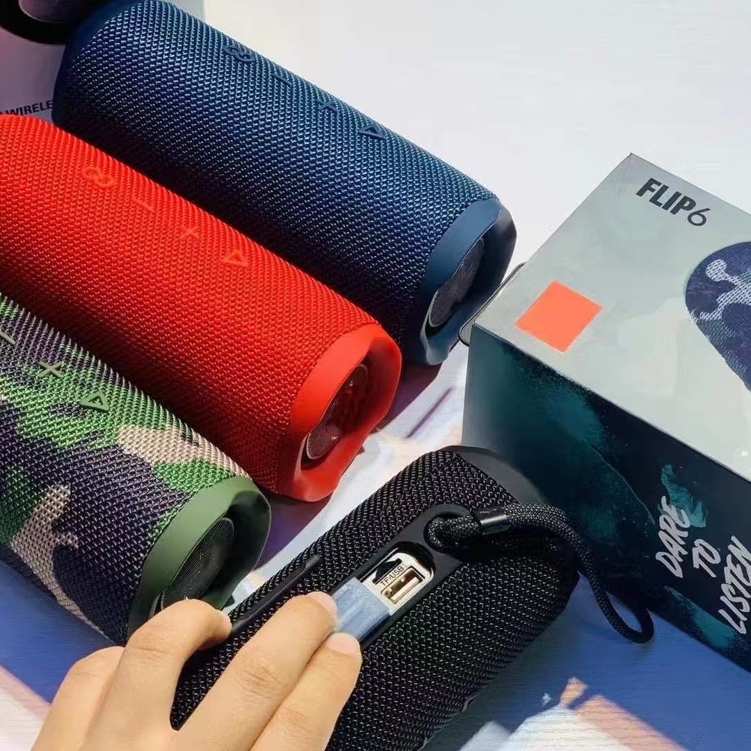 FLIP6 Kaleidoscope Bluetooth Speaker Cloth Net Heavy Bass Outdoor Card TWS Speaker Dual Speakers