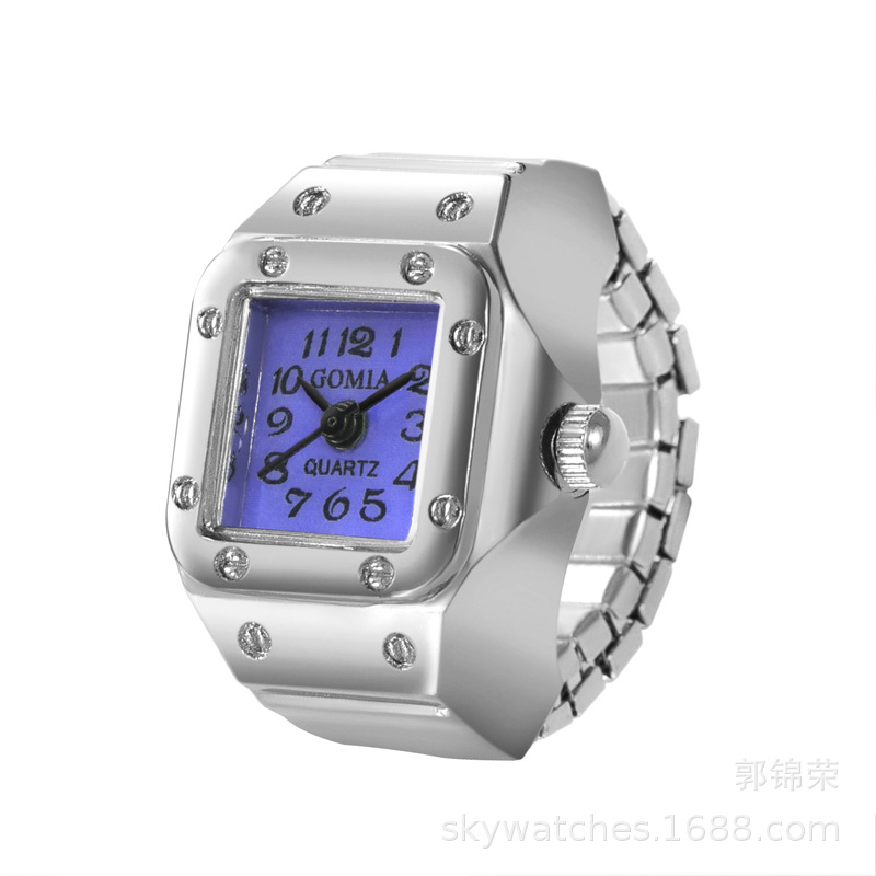 //EB Rivet Heart Octagonal Ring Watch