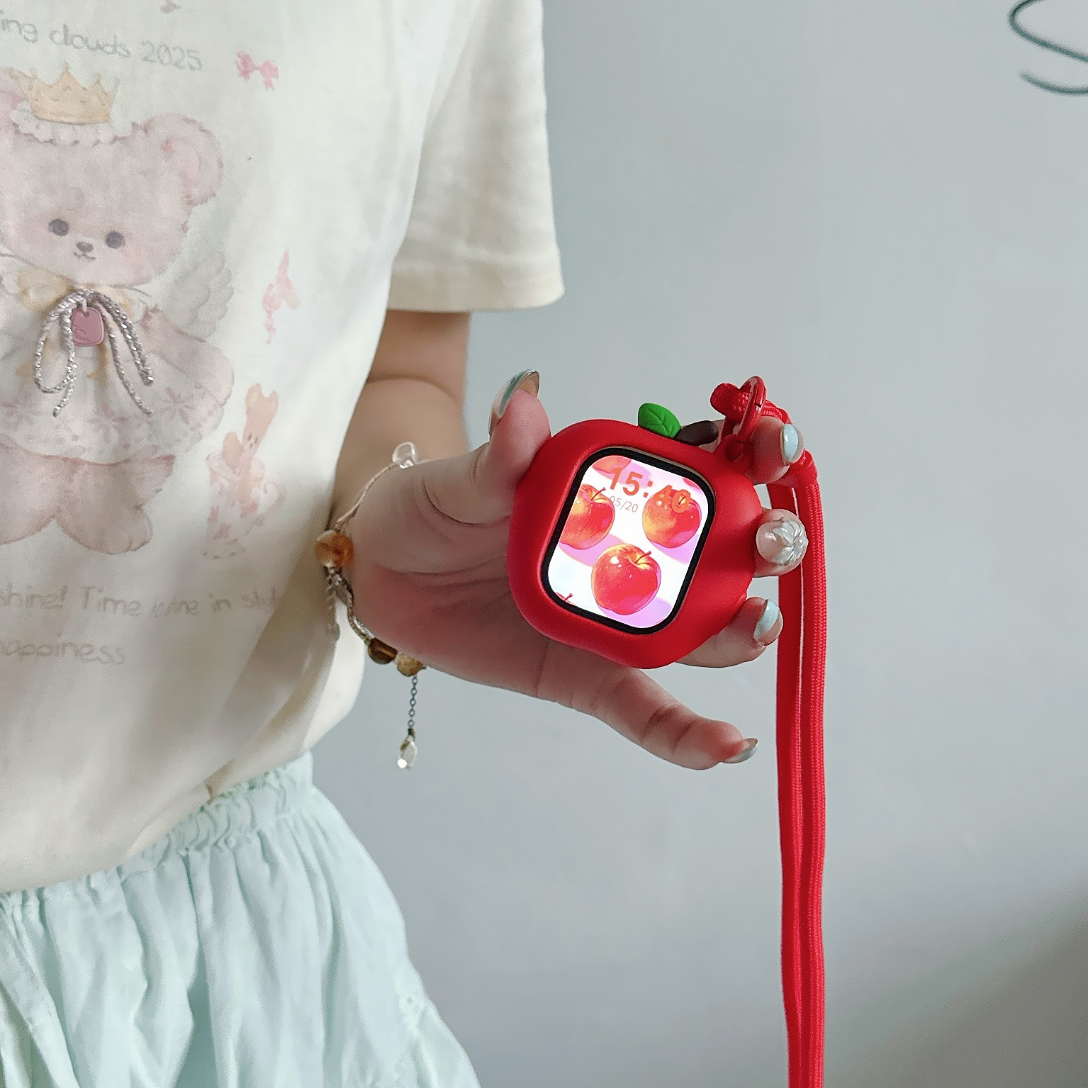 Red Apple Apple watch S11/10/9 compatible iWatch Ultra protective case full coverage soft case