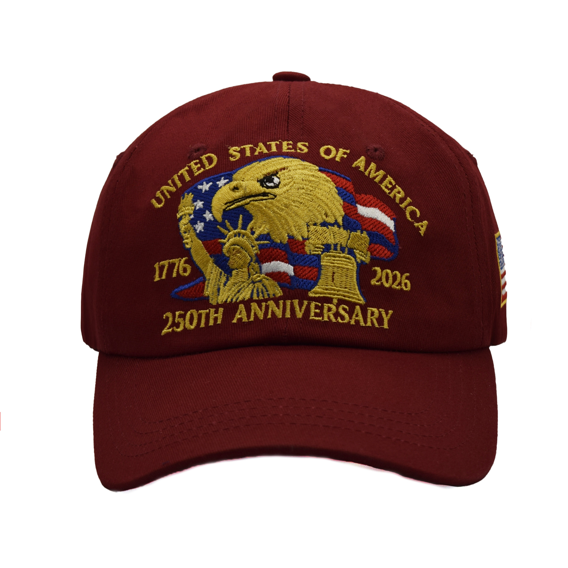 US 250th Anniversary Baseball Cap Statue of Liberty Embroidered Sun-Protective Visor Hat Cap