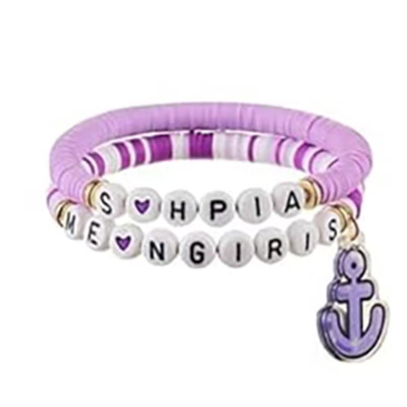 Concert Fan Peripheral Inspiration Friendship Polymer Clay Bracelet Shell Infinite Key Guardian Shield Keychain Accessory