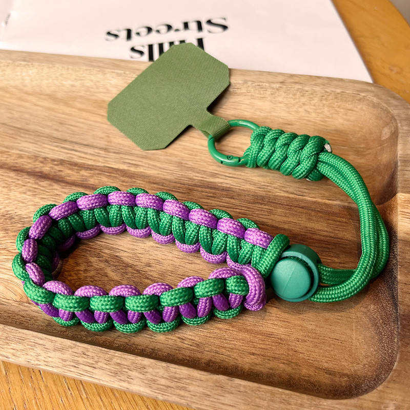 European travel phone strap short wrist adjustable braided strap outdoor sports sturdy men and women