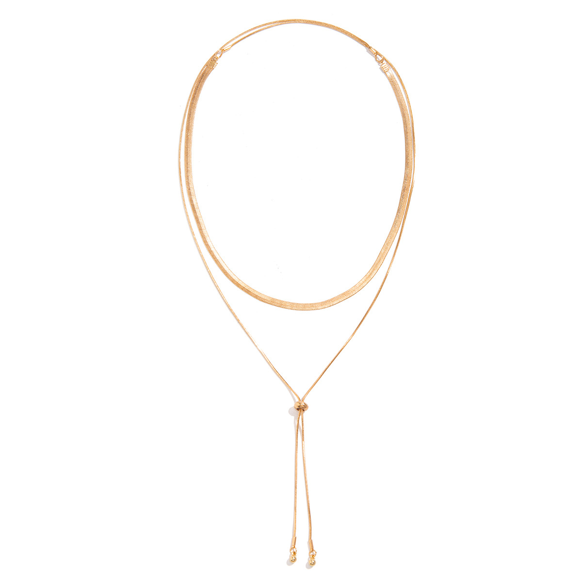Accessories Hip Hop Simple Snake Bone Chain Choker Necklace Niche Metal Chain Necklace