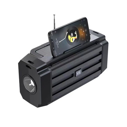 V9s Bluetooth Speaker Large Sound Heavy Bass Wireless Solar Flashlight Outdoor Portable