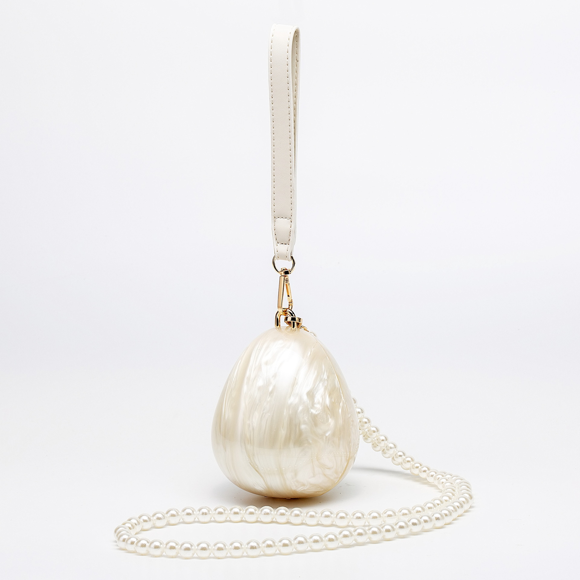 2025 New Women's Single Shoulder Crossbody Bag Irregular Shell Acrylic Bag Wedding Banquet Clutch
