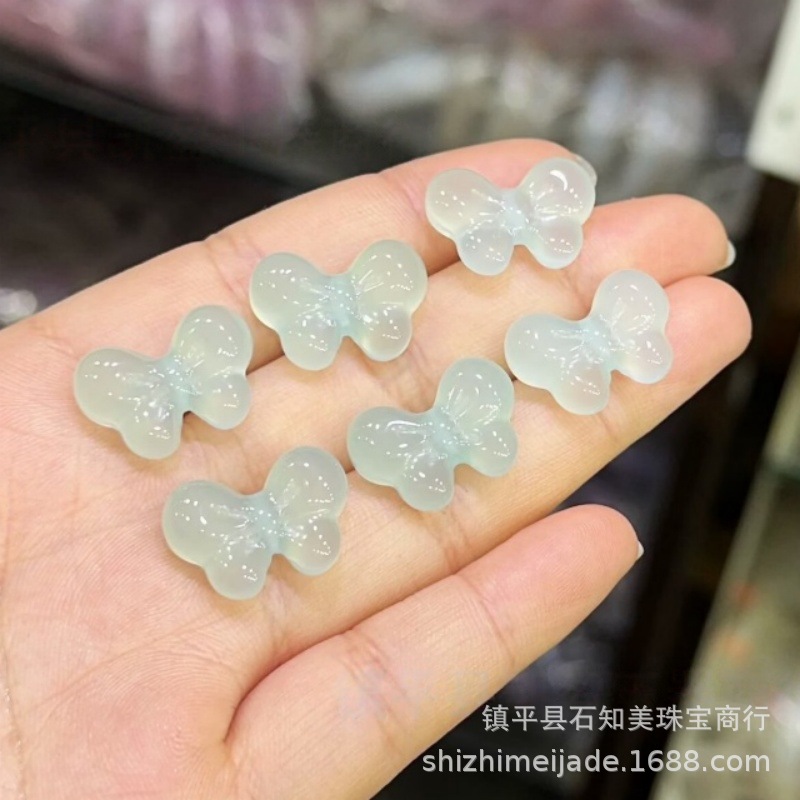 Ice Seed Chalcedony Auspicious Cloud Lock Pendant Couple Ruyi Lock Peace Lock Agate Jade Pendant Live Broadcast