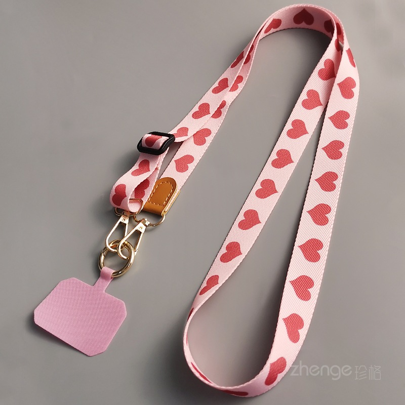 Zhenge phone strap crossbody solid color side long neck adjustable back strap detachable multi-use back strap simple