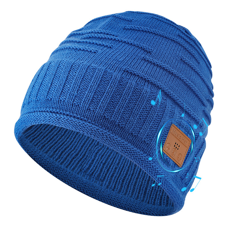 New Bluetooth hat knitted hat autumn and winter warm new music hat fleece Bluetooth hat