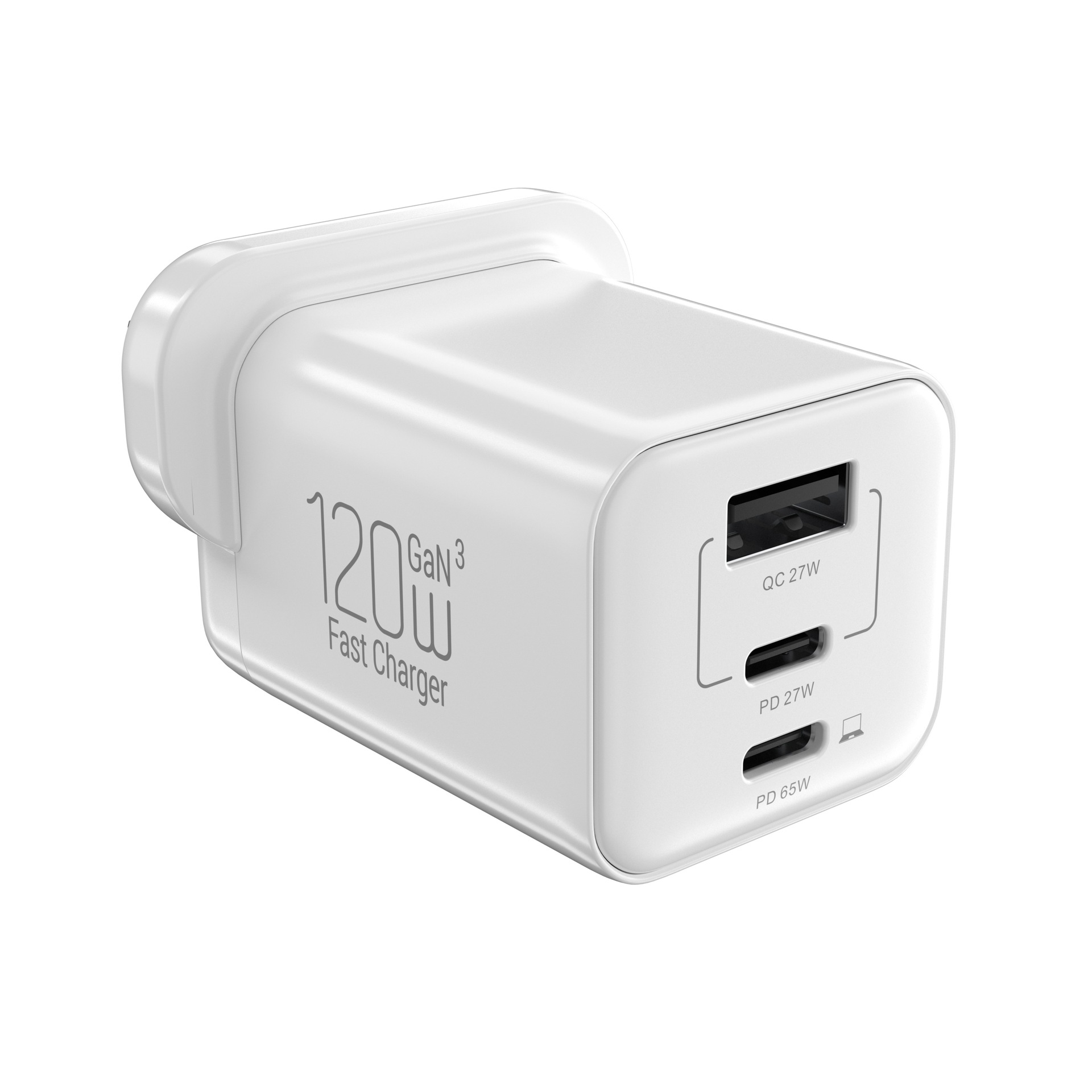 Certified 120W GaN Charger USB Charger for Laptops, Phones, and Other Devices