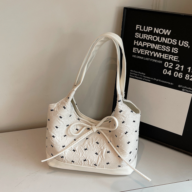 Niche Bow Bags Women 2025 New Shoulder Underarm Bags Handbags Work Commute Handbags