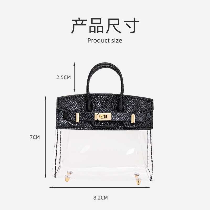 Women's Car Key Bag Set Mini Birkin Bag Pendant Exquisite Small Bag Earphone Bag Lipstick Bag