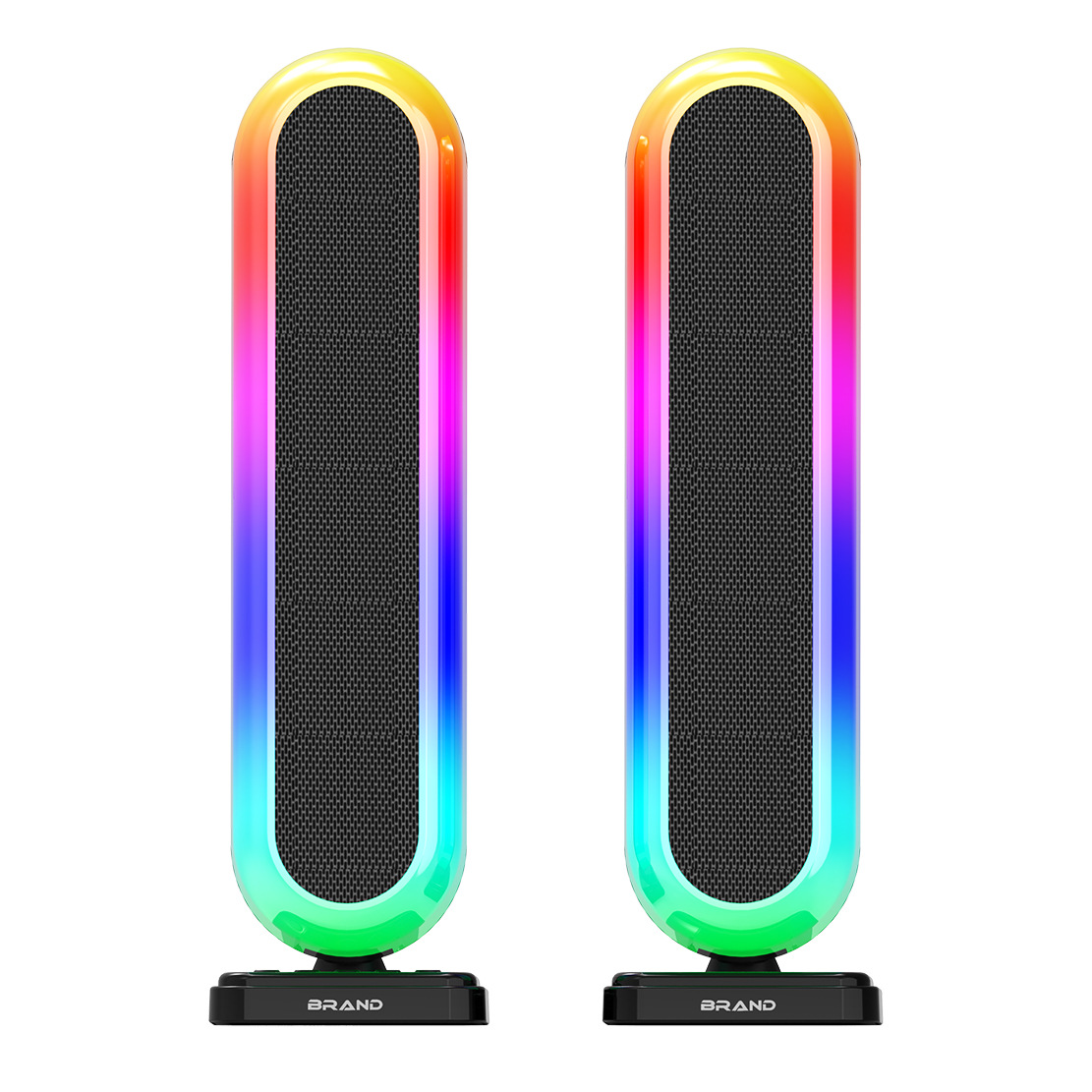 2.0 computer audio, 20W high power, can be equipped with adapter, RGB wired desktop speaker, Bluetooth 5.3 stereo