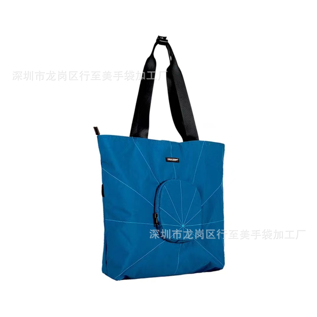New memory fabric foldable backpack, waterproof ultra-light sports shopping bag travel promotional storage bag
