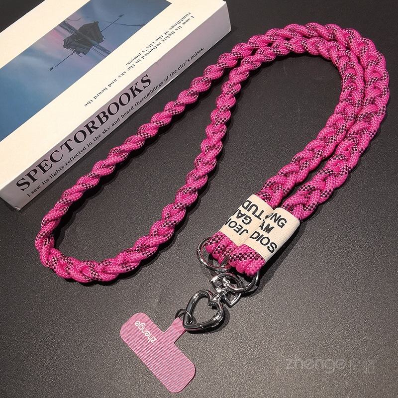 Phone strap crossbody ponytail braided rope outdoor phone strap women's long travel shopping street