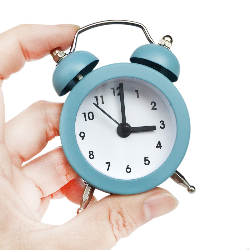 Cartoon Mini Metal Alarm Clock Student Children Gift Clock Add Logo