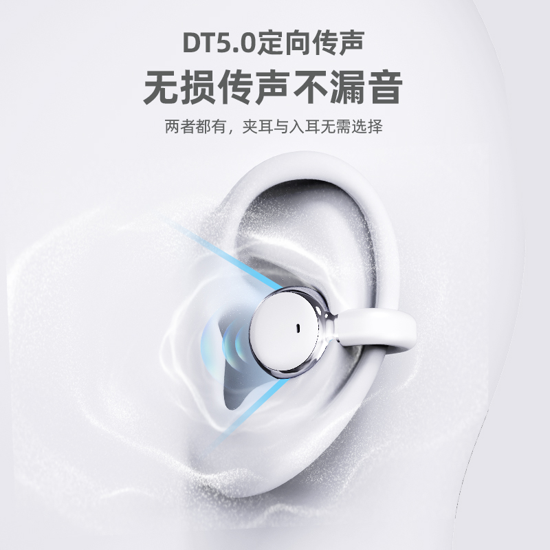 [Four Earbuds] Wireless Bluetooth Earbuds New Ear-clip Semi-in-ear 2-in-1 High Sound Quality Ultra-long Battery Life