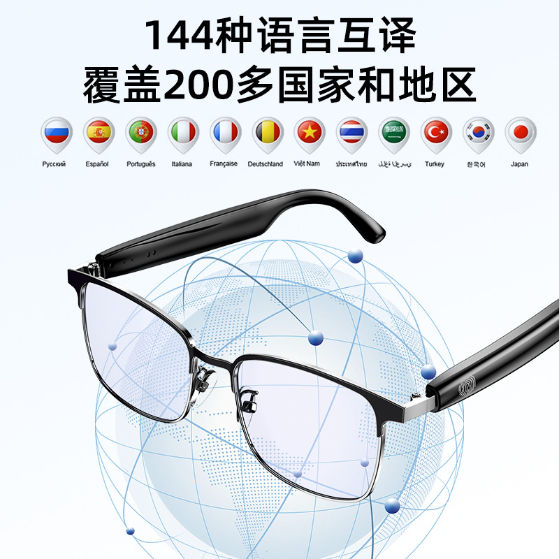 AI smart glasses Bluetooth translation glasses blue light changing glasses listen to music call sunglasses replaceable lenses