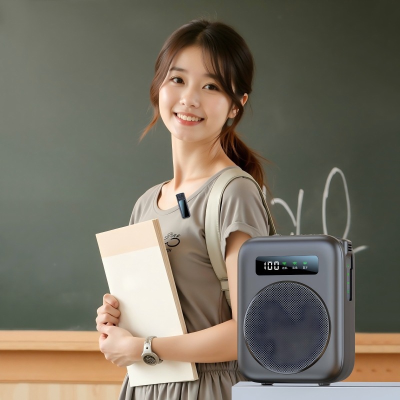 Little Bee Wireless Portable Amplifier, New Anti-Howling Clip-on Mic Amplifier for Teachers and Tour Guides, Loud Speaker