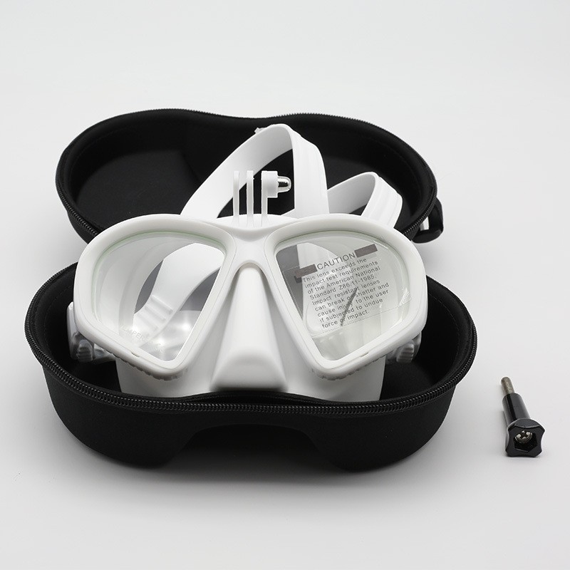 JUNHAIINS Low Volume Freediving Mask Tempered Glass Snorkeling Mask with Bracket