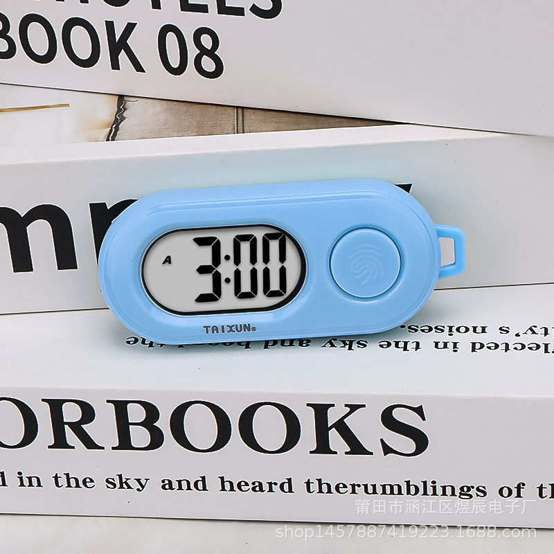 Mini Electronic Alarm Clock Student Learning Electronic Small Hanging Watch Suitable for Outdoor Keychain Electronic Hanging Watch