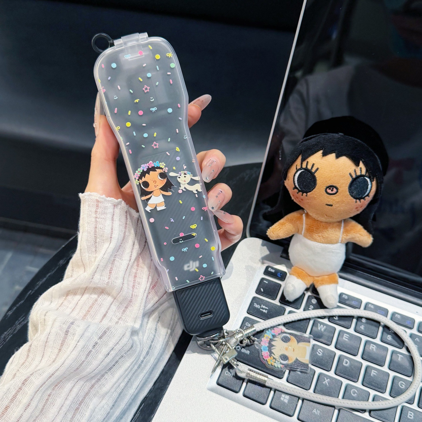 Girl flip case suitable for DJI Pocket 3 protective case gimbal camera stabilization stand body protection accessories